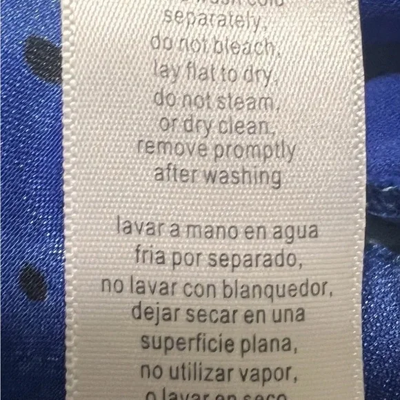 ALEX EVENINGS PLUS SIZE 2X BLUE CHIFFON RUFFLE TIERED ASYMMETRIC BLOUSE TOP - Picture 11 of 12